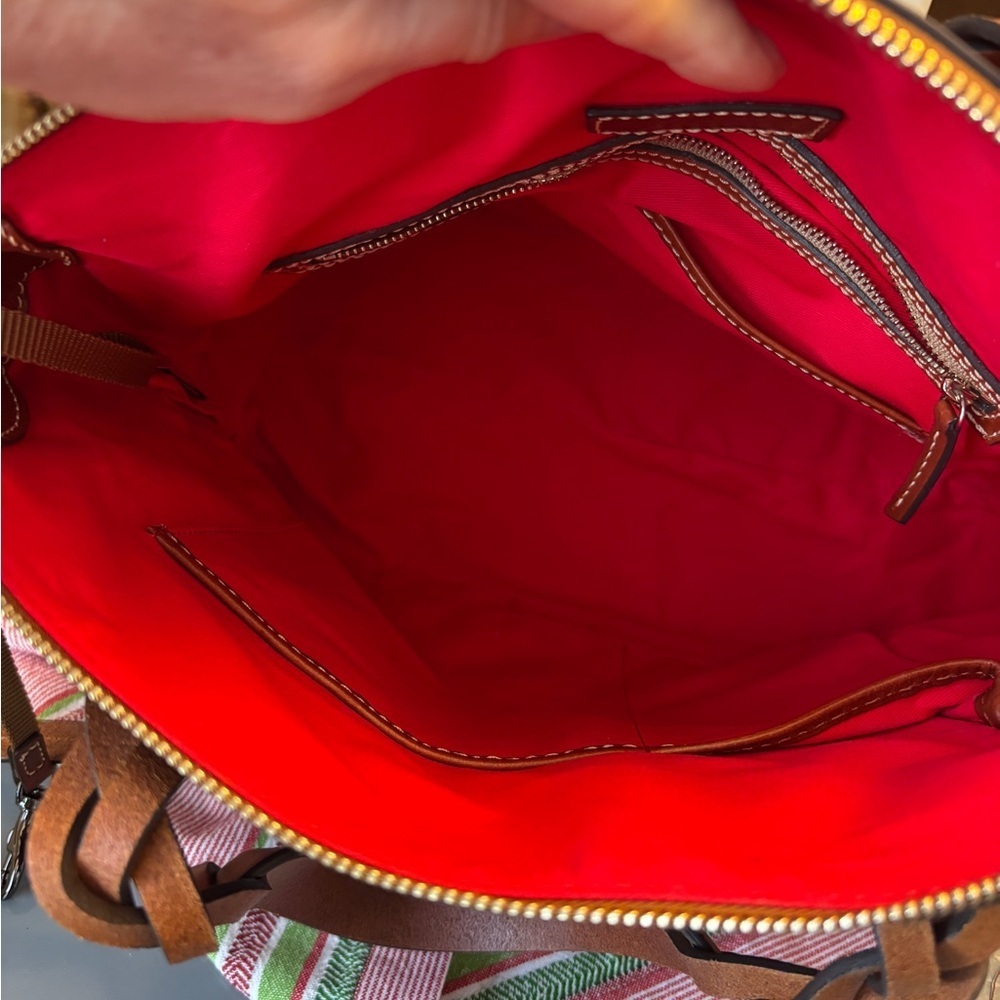 Dooney & Bourke Celeste Dark Brown Ostrich Leather Shoulder Bag - Picture 5 of 5